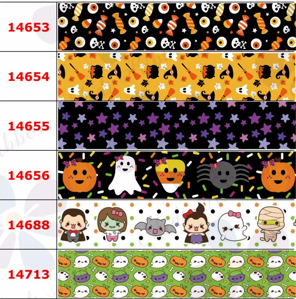 16 мм 75 серия Счастливого Хэллоуина Тыква звезда конфеты призрак печатная