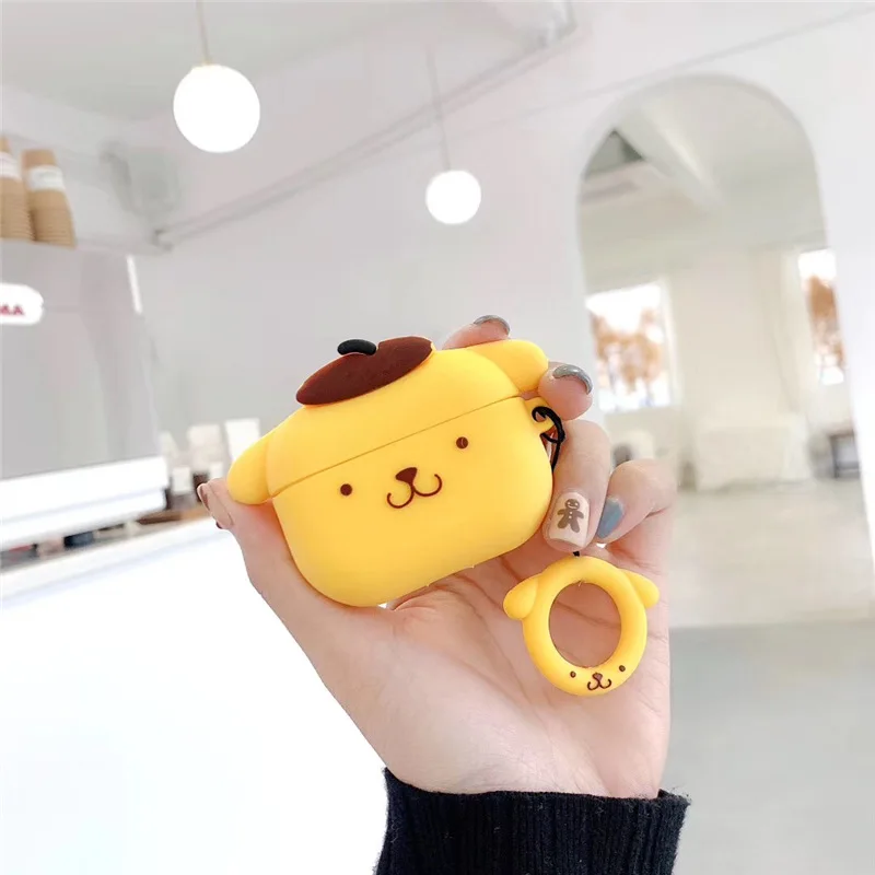 3D стереоскопический чехол Baymax с Bluetooth для наушников Airpods Pro милый защитный чехол для Airpod 3 аксессуары с брелком - Цвет: Pudding dog