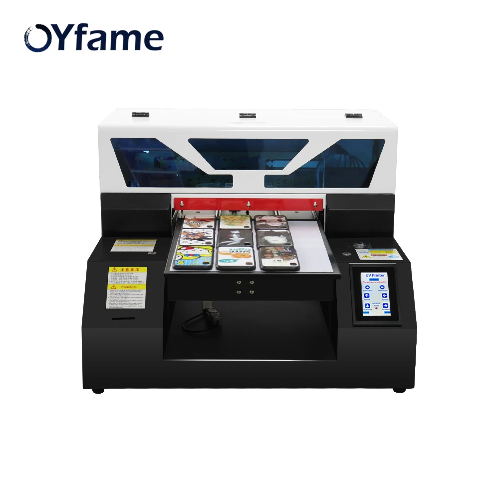 OYfame автоматический A3 УФ планшетный принтер чехол для телефона A3 УФ принтер для металлической бутылки стекла УФ печатная машина