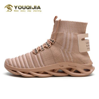 

Fashion Men Casual Mesh Shoes Hot Sale Running Breathable Socks Height Increasing Sports Training Fitness Walking Sneakers Shoes