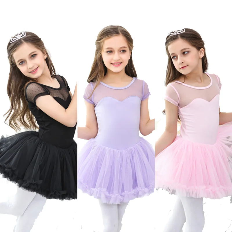 Kids dancewear dance Tulle Dress Suspender Girl Ballet Dress Gymnastics