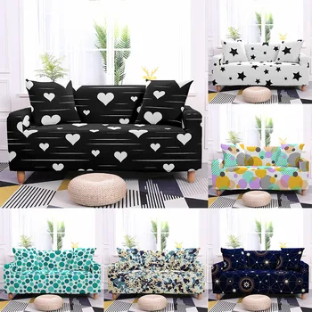 

Elastic Sofa Covers For Living Room Geometric Pattern Stretch Sofa Slipcovers Armchair Couch Cover L Shape Corner Sofa