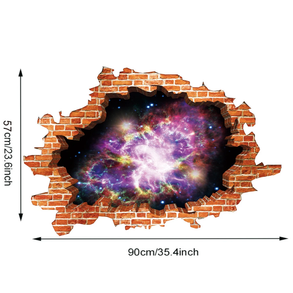 3D стикер на стену, космическое пространство, планета, разбитая Наклейка на стену, s для детской комнаты, спальни, украшение дома, наклейки, фрески adesivo de parede