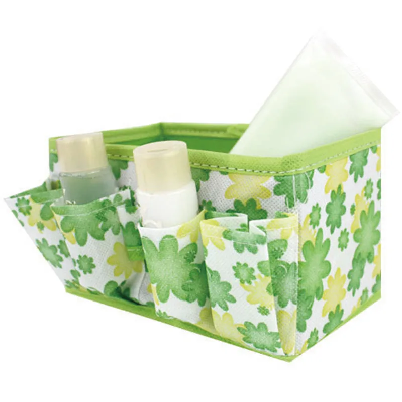 green Складная коробка для хранения, фиксированная коробка для хранения косметики, складной фиксированный контейнер для хранения, домашняя коллекция, Organizador Maquillaje - Цвет: green