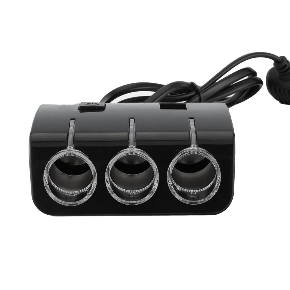Car Cigarette Lighter Plug Power Adapter Output 120W 5V Dual USB Port 3 Way Car Cigarette Lighter Socket Splitter Charger 12V
