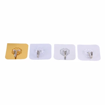 

10pcs Strong Seamless Hook Kitchen Bathroom Bedroom Livingroom Wall Sticky Hook