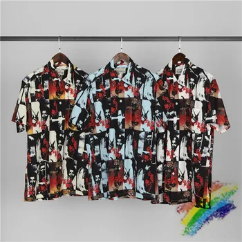 

Apricot White Blue WACKO MARIA Hawaii Shirt Men Women 1:1 High Quality Fashion Digital Printing Tees Streetwear