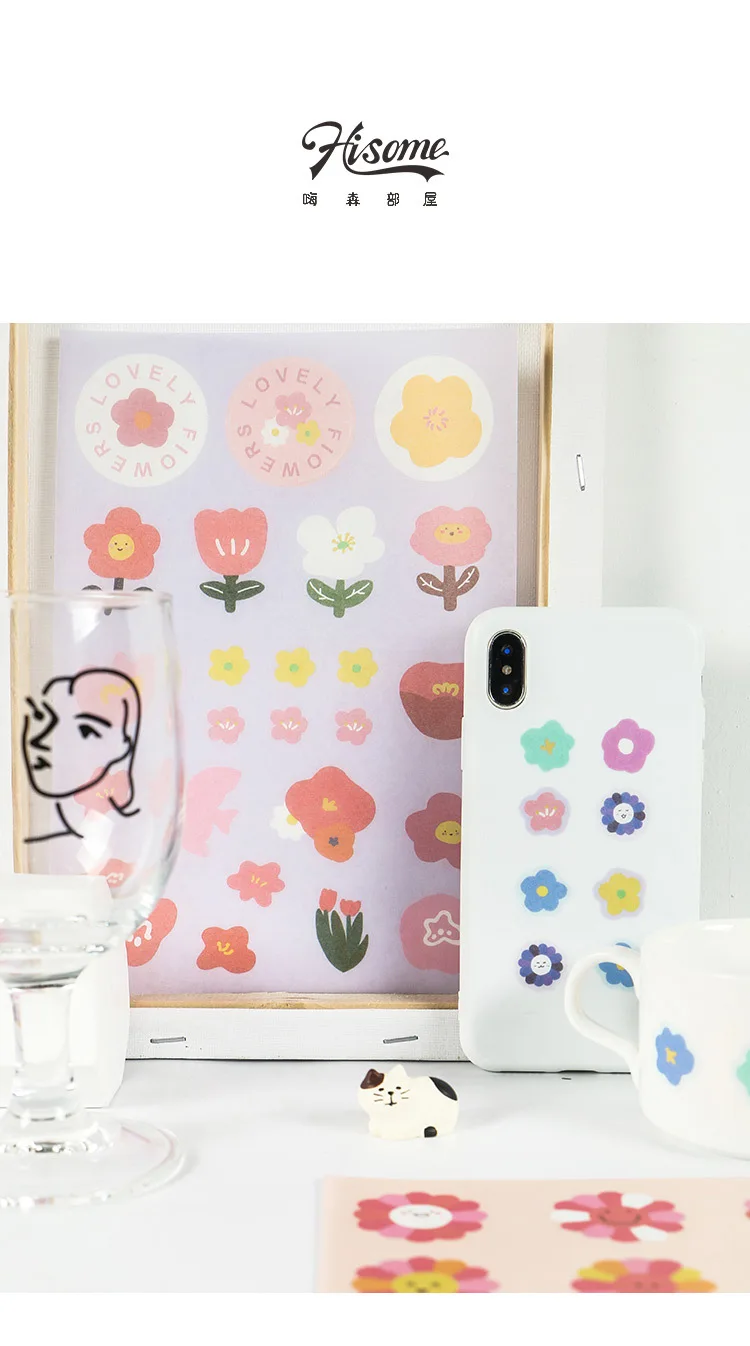 1 шт Kawaii наклейка Bullet Journal наклейка s авокадо цветы фрукты узор Kawaii наклейки для скрапбукинга для дневника