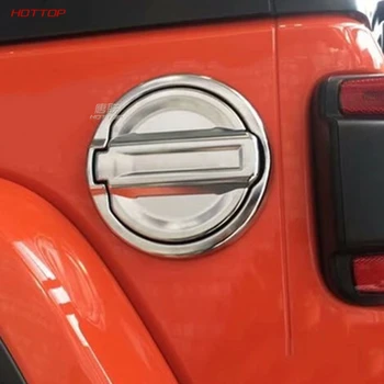 

2pcs For Jeep Wrangler Jl 2018 2019 Fuel Gas Tank Cap Cover Abs Chrom Car Accessories