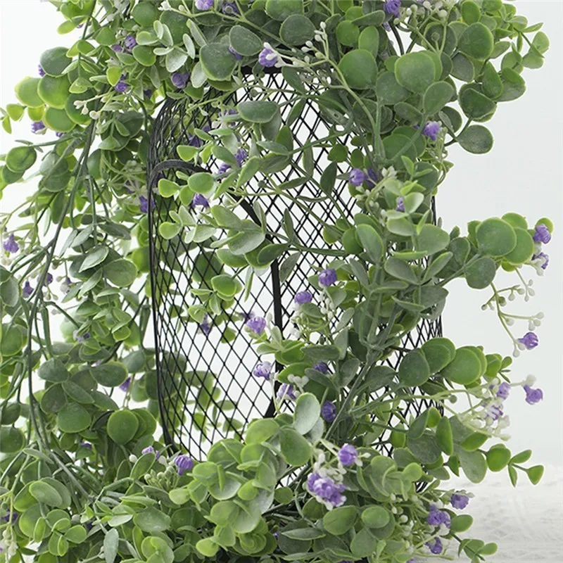 195CM Faux Eucalyptus Garlands Artificial Plant Leaves Vines Greenery Garland Wedding Backdrop Home Table Arch Decor