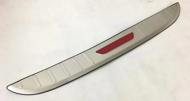 red logo Автомобильный внешний задний бампер защитная накладка багажника из нержавеющей стали пластины аксессуары для педалей 1 шт. для Mazda CX-3 CX3 - Название цвета: red logo