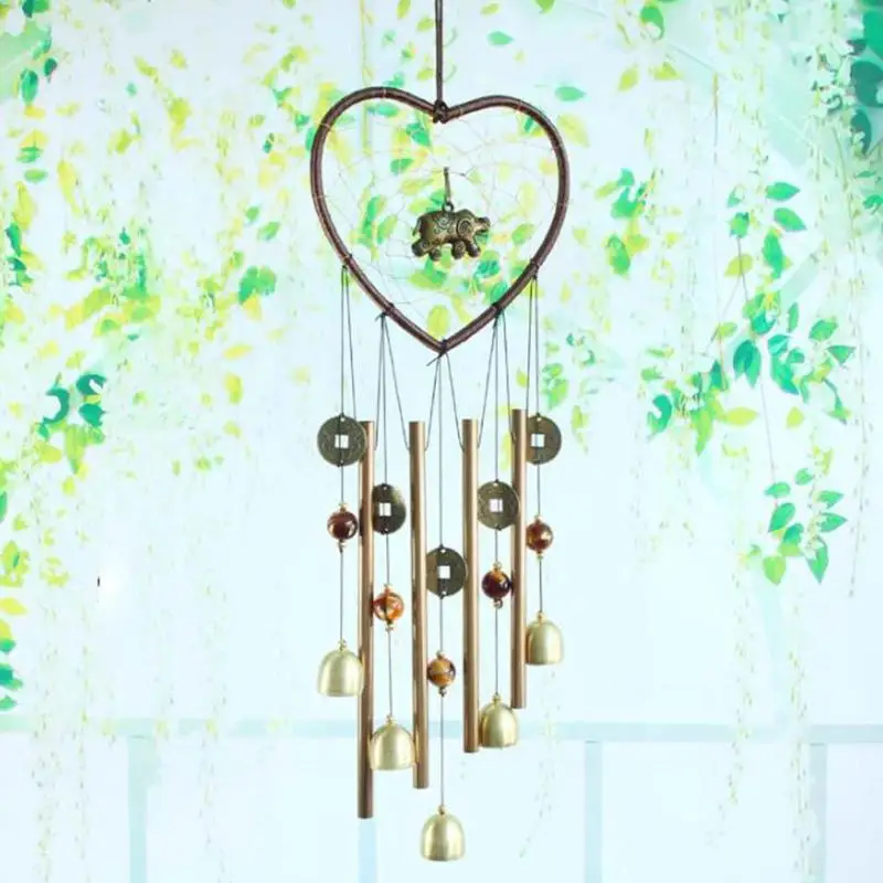 Dreamcatcher Wind Chimes Metal Tube Pipe Bell Wind Chimes Hanging Pendant Door Home Decoration Ornaments Craft Gifts