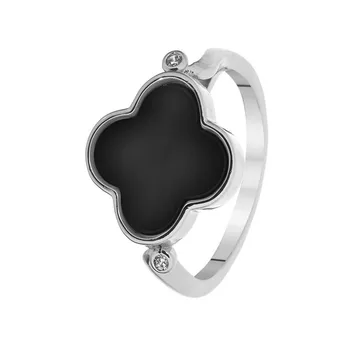 

Кольцо из серебра с керамикой и фианитом R01075