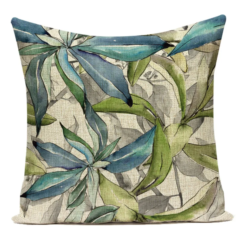 Dekorativer Kissenbezug mit Blumenmuster, Blumenmuster, Polyester, Sofa, Heimdekoration, Kissenbezug für Wohnzimmerdekoration – Detail 5