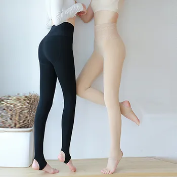 

Close-fitting Warm Womens Velvet Legging Winter Warm Elastic Leggings Trousers Pants Thermal Leggings 2019