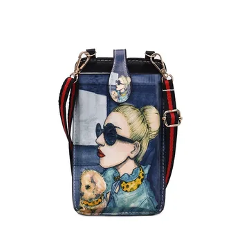 

Mini Cartoon Women's Shoulder Bag High Quality Leather Female Holster Messenger Bag 2020 New Purses And Handbags Tassen Lady