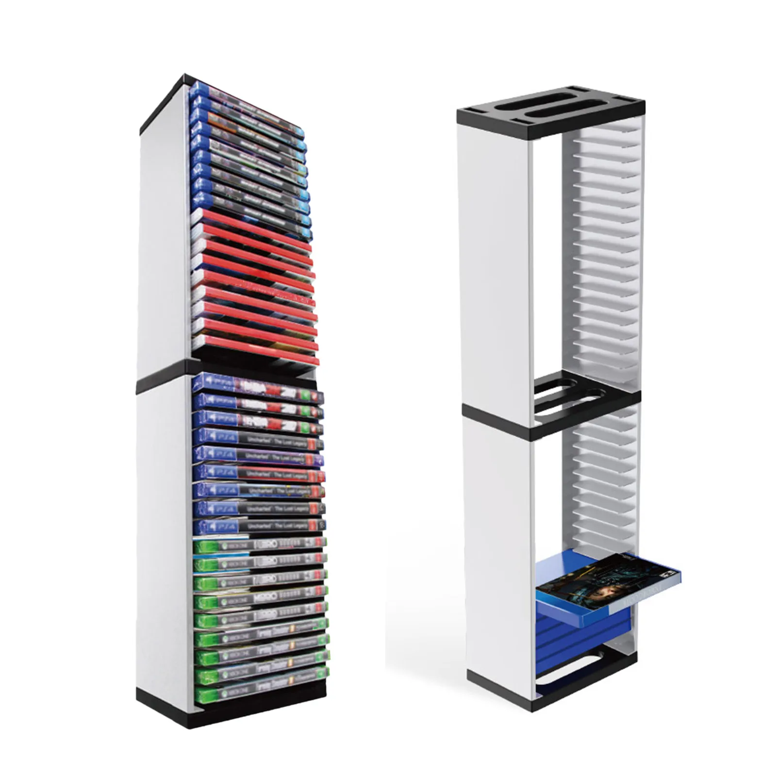 

Game Disc Case Holder Storage Shelf Compatible For PS5 Storage Stand for Game Disc Case Container