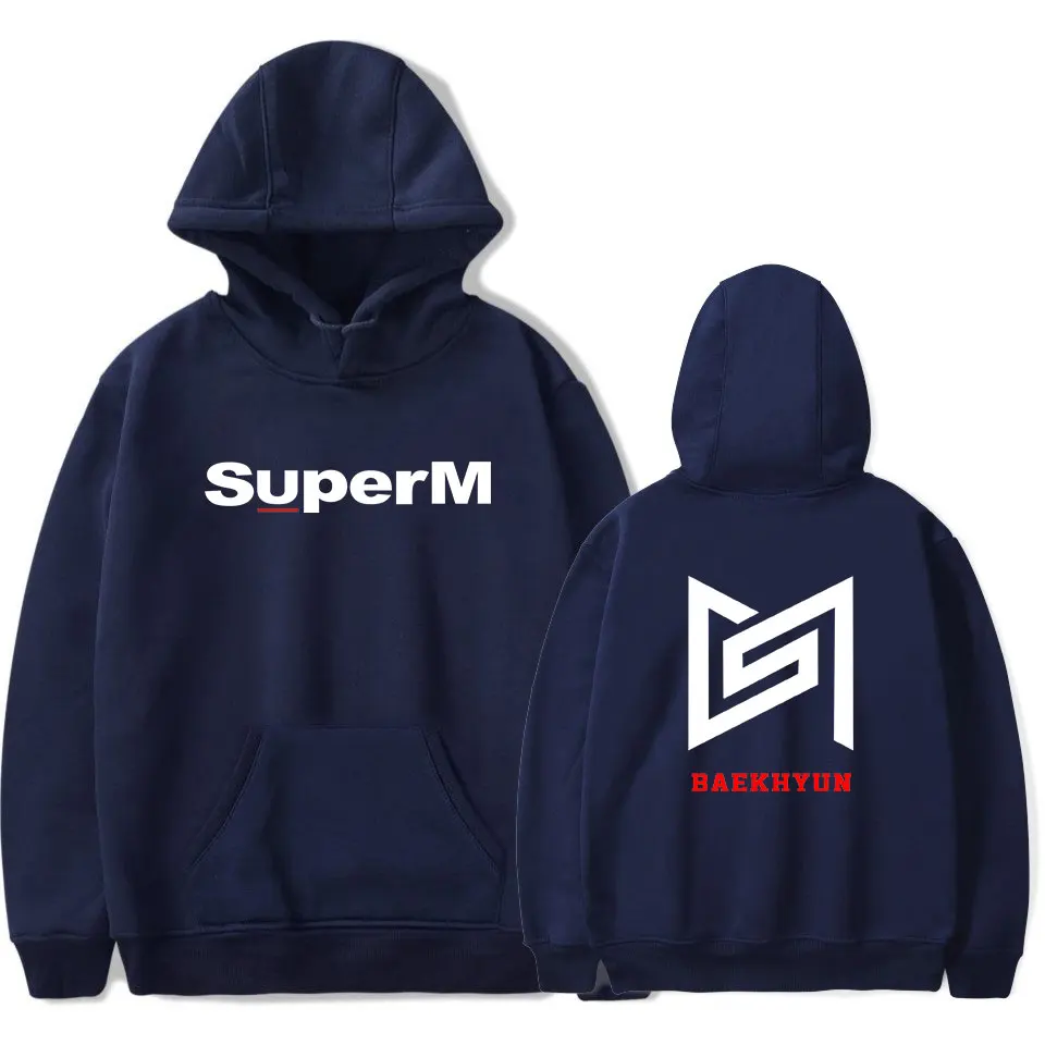 Новинка SuperM толстовка модная Дамская Мужская Толстовка Красная удобная куртка Осень Зима Мальчики и девочки мода SuperM пуловеры