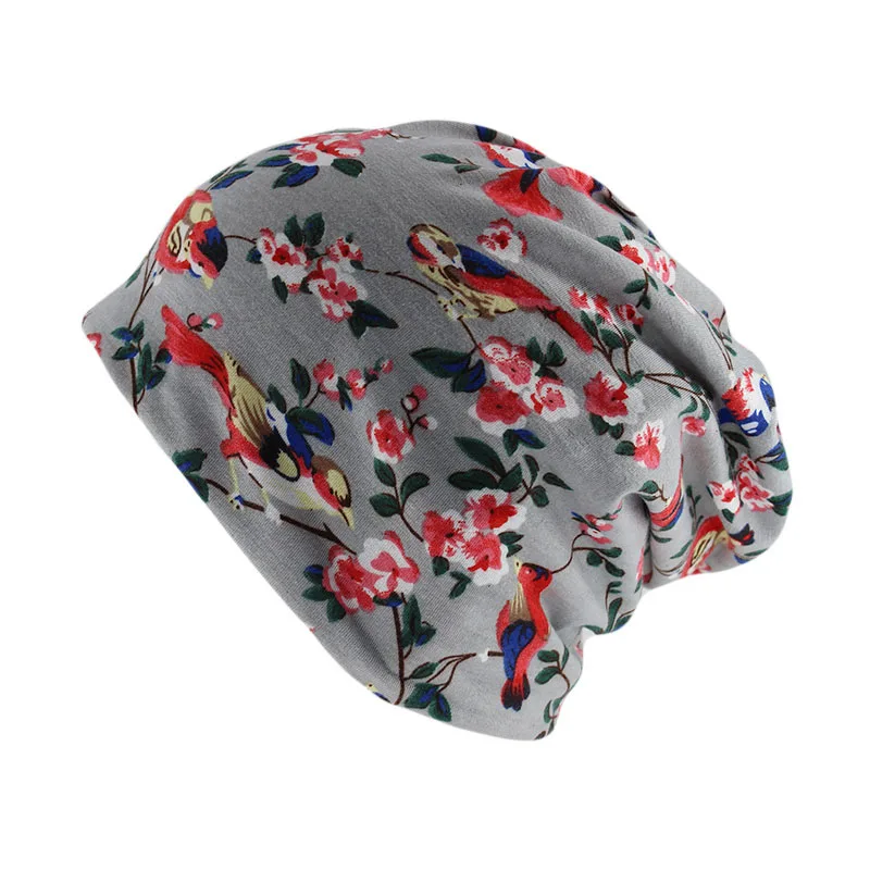 Mode Frauen Mützen Schädel Schal doppelt verwendet lässig Mädchen Schönheit Hut bunte hochwertige Outdoor-Herbst Baumwolle warme Hüte – Detail 26