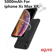 Внешний аккумулятор KQJYS 5000 мАч, портативный аккумулятор для iPhone Xs Max XR, чехол с зарядным устройством, внешний аккумулятор, чехол с зажимом для зарядки, поддержка аудио