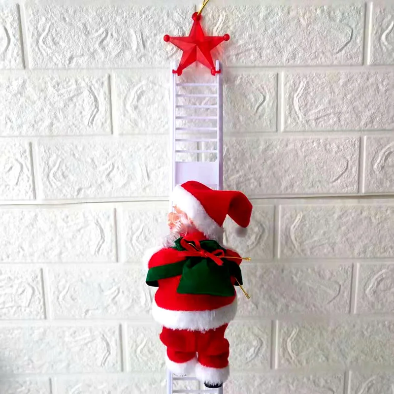 Электрическая лестница Санта Рождественская Статуэтка Рождественский кулон-украшение для рождественской вечеринки Праздничная вечеринка украшение подарок - Цвет: Electric ladder Sant