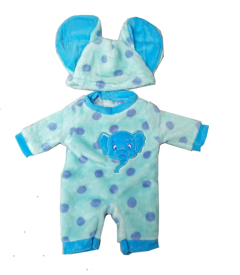 Для 43 см качественная меховая кукла для новорожденных комбинезон с рисунком