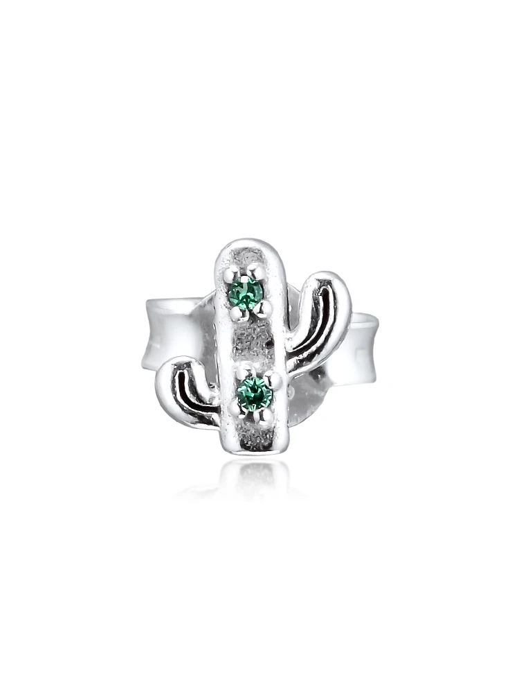 Signature ME My Lovely кактус одиночные серьги-гвоздики 925 пробы-серебро-ювелирные изделия