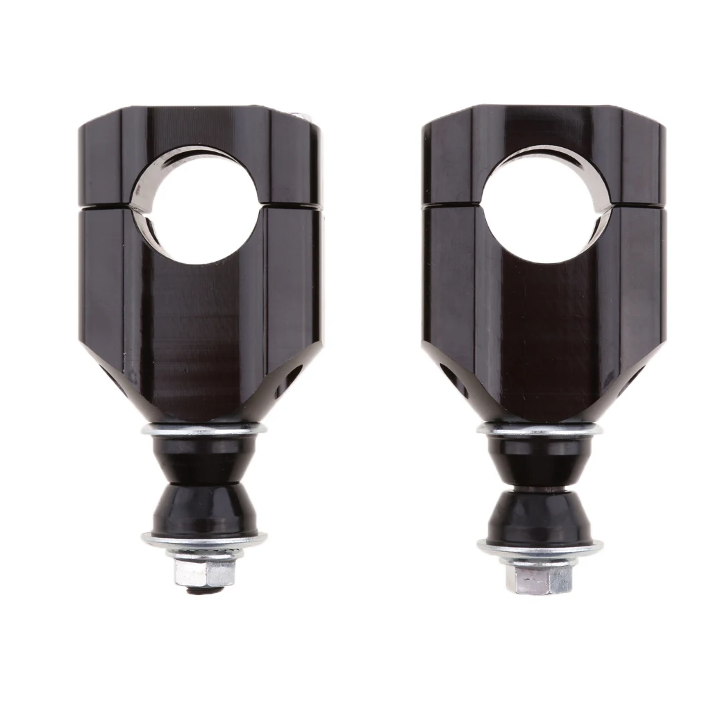 2x 28MM 1 1/8' Handlebar Riser Mount Clamps Motorcycle Dirt Bike ATV Black