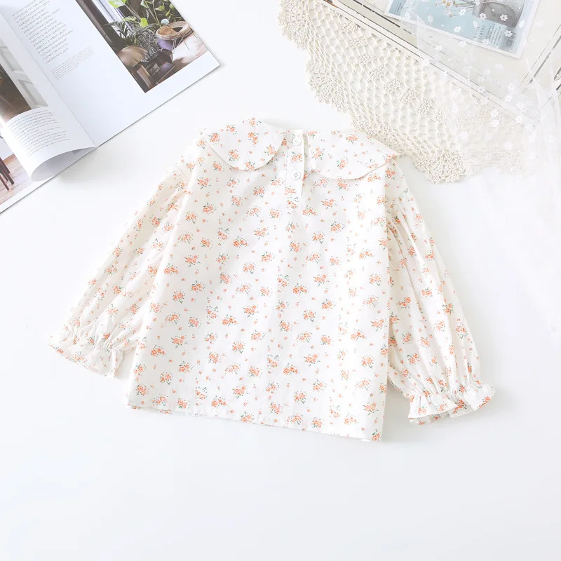 Babyinstar/детские блузки для малышей; рубашки с длинными рукавами и цветочным принтом для девочек; Детский Повседневный костюм; блузки для девочек