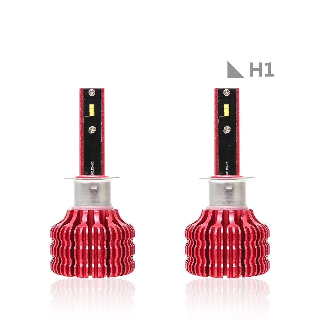 1 пара H1/H3/H4/H7 50 Вт светодиодный фары лампы белый луч высокой мощности автомобиля передняя фара для вождения лампы 6500K дальнего света - Испускаемый цвет: H1