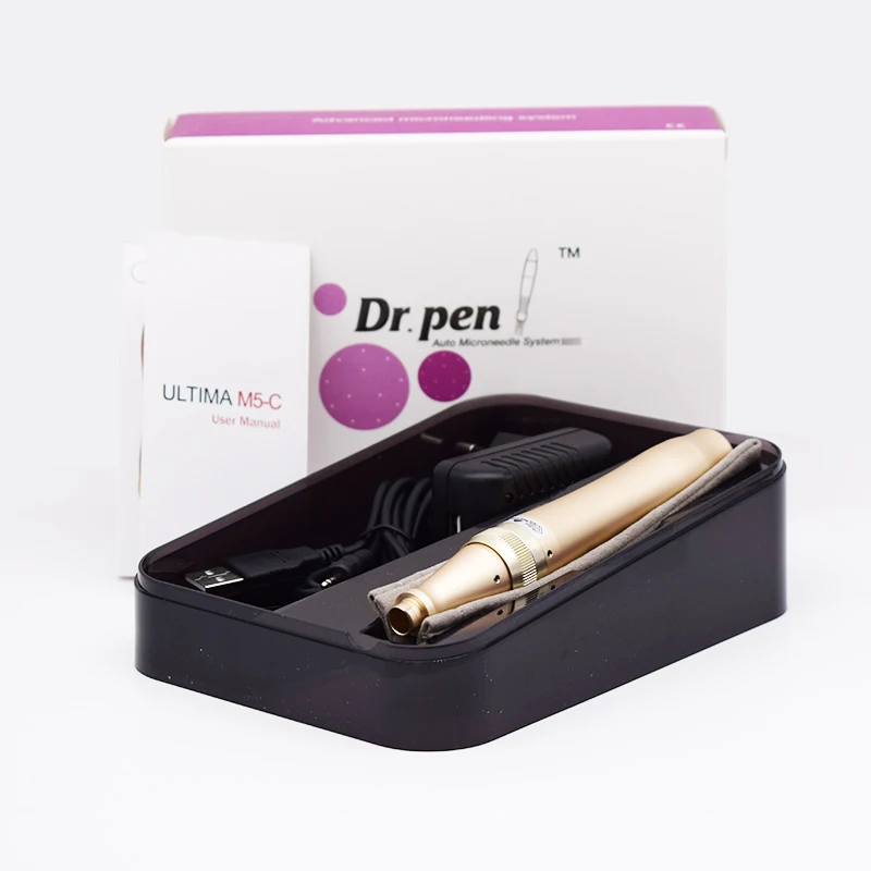 Проводная электрическая ручка Dr. pen M5-C, автоматическая Дерма ручка, игольчатые картриджи, макияж, тату, наконечники для Ultima, электрическая микроигла, терапия