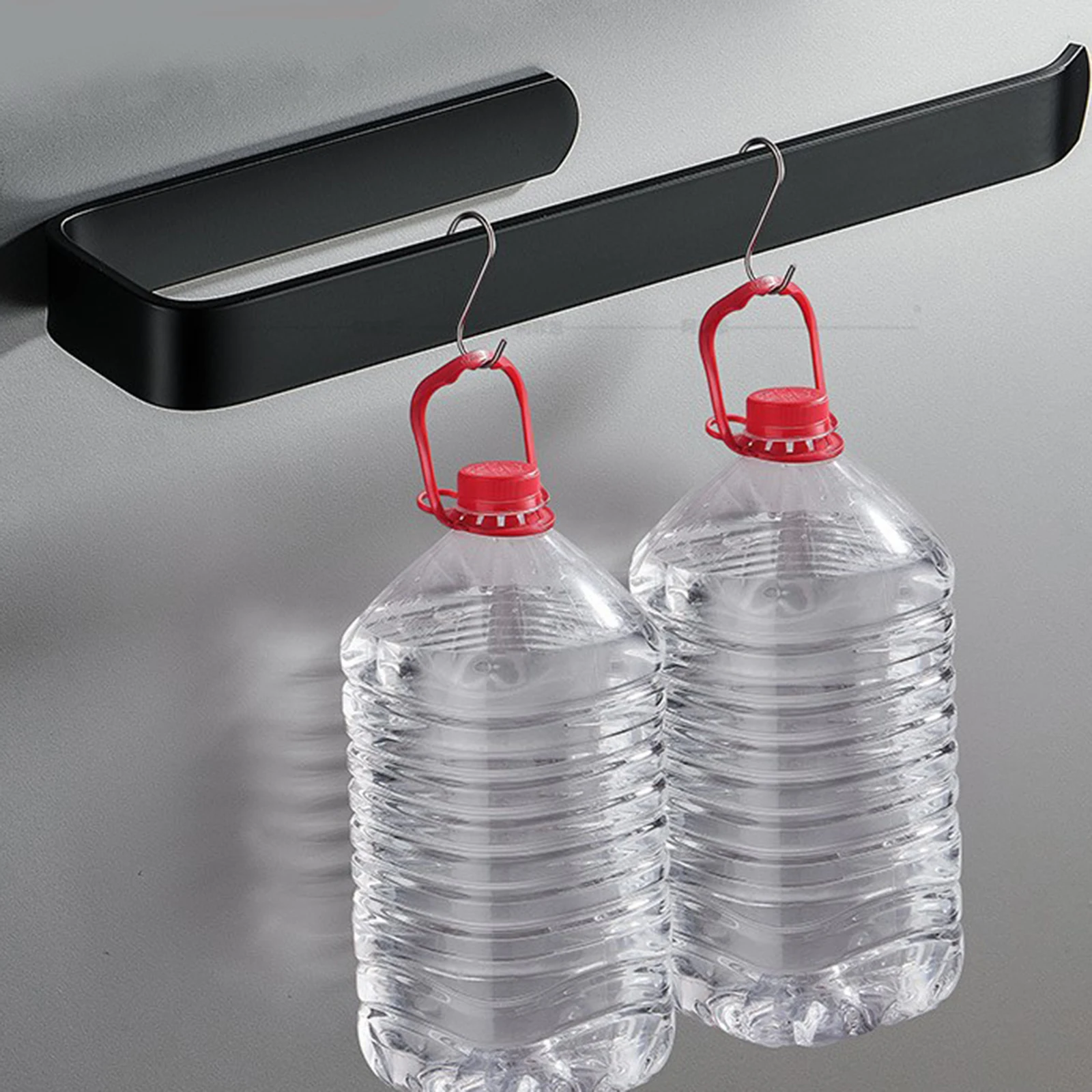 Towel Rail towel rack Punch-free Bathroom Wall Mounted Self-adhesive Roll Paper Hanging Hanger Shelf Bathroom Accessories