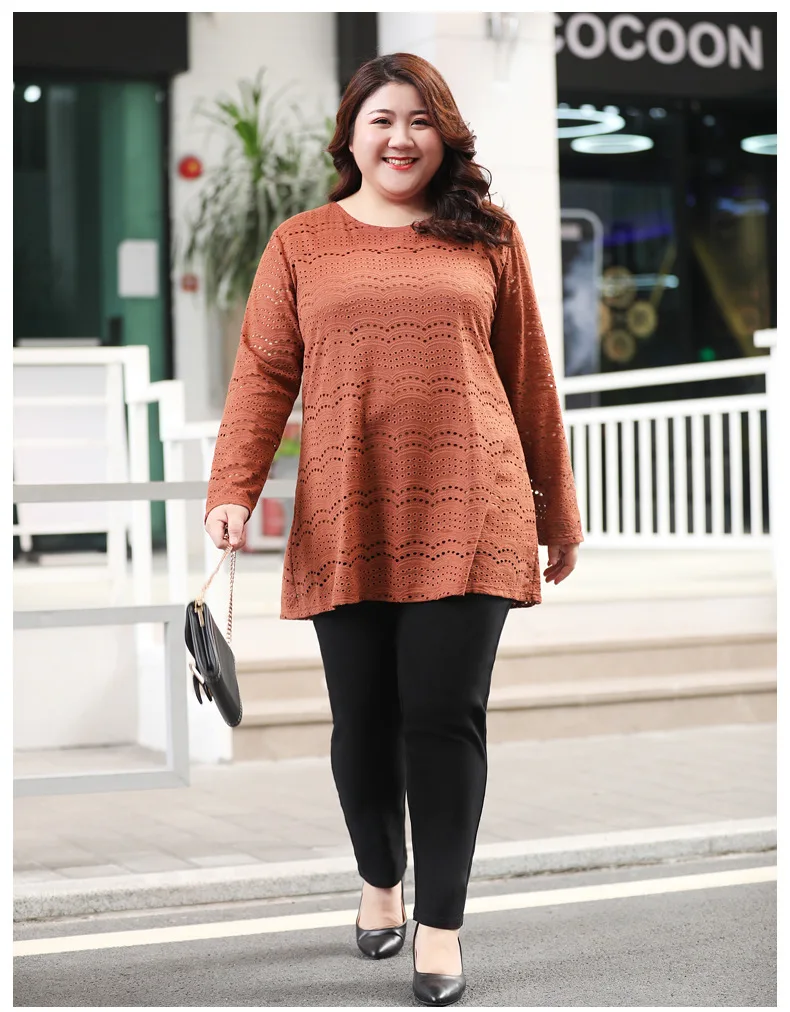 TUHAO, большие размеры, 7XL, 6XL, 5XL, офисные женские блузки, женская блузка с длинным рукавом, хлопковая, с вырезом, повседневные рубашки, женские топы
