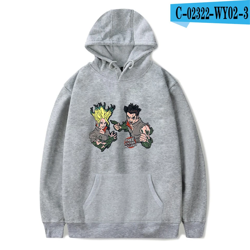 As shown Принт dr. stone Осенняя мужская модная толстовка с капюшоном популярная толстовка с капюшоном в стиле аниме для мужчин/женщин Удобная Повседневная Толстовка с капюшоном пуловер Горячая Распродажа - Цвет: As shown