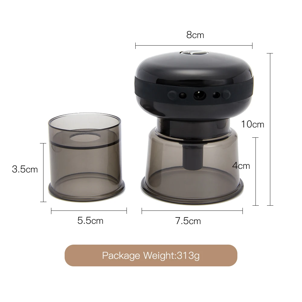 Electric Cupping Massage Jars Vacuum Suction Cups Rechargeable Vibrating Massager Fat Burning Weight Loss Thin Body Spa Slimming