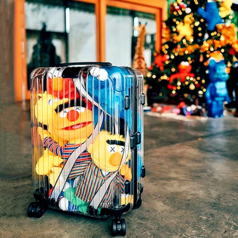 Can board Fashionable  transparent 20/24/26 Inch Rolling Luggage Spinner Star same style brand Travel unique Suitcase