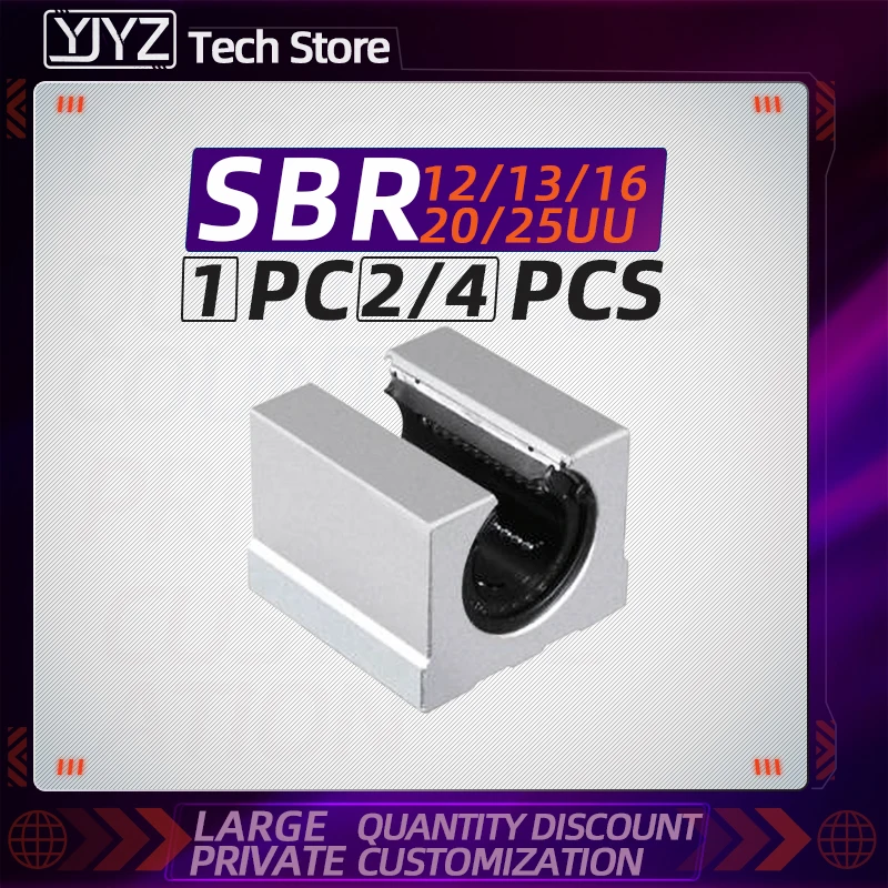 Линейный подшипник SBR12/13/16/20/25UU 1 шт. 2 4 открытый тип фрезерный станок с ЧПУ SBR