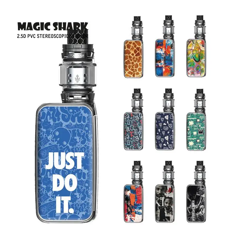 

Magic Shark Just Do It Leopard Painting PVC Stereo Film Skin Sticker Case Cover for Smok X Priv Kit 091-100