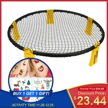 Открытый Мини пляжный волейбольный Спайк мяч Игровой Набор Открытый командный Спорт газон оборудование для фитнеса волейбольная сетка Сча...(China)