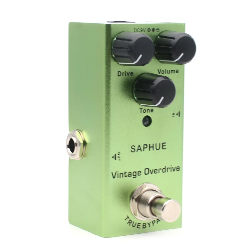 

SAPHUE Electric Guitar Vintage Overdrive/Volume/Tone Knob Effect Pedal Mini Single Type DC 9V True Bypass