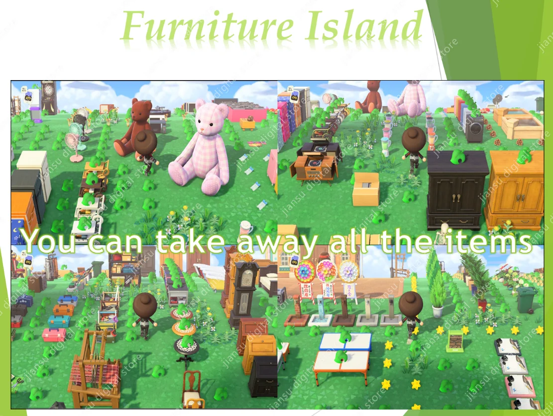 Muebles de la isla Animal Crossing New Horizons, materiales, campanas NMT 640, código DoDo, versión 1.10.0