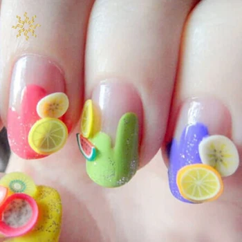 

10000Pcs/Pack 3D Nail Art Decorations Cute Slices Polymer DIY Nail Sticker Rods Decoration K510