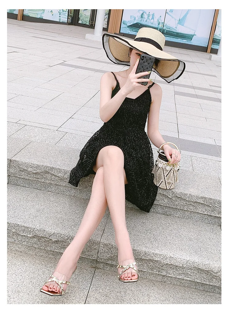 Rocwickline New Summer and Autumn Women's Super high heels Classics Slip-On Peep Toe Shallow Fashion Novelty Neutral Spike Heels