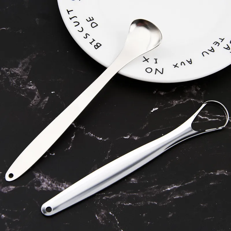1 шт. полезные скребок для языка Нержавеющая сталь полости рта чистки