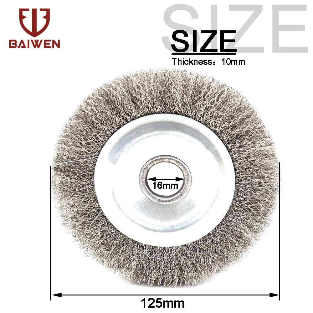 Rust Crimped Wheel Brush Portable 1pc 5inch 125mm Stainless Steel Wire Useful Rust Crimped Wheel Brush Portable 1pc 5inch 125mm Stainless Steel Wire Useful