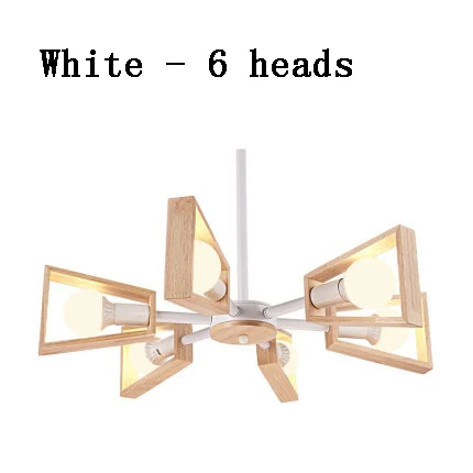 white 6 heads Скандинавская люстра, Современная Минималистичная спальня, скандинавский стиль, индивидуальная Люстра для ресторана, креативная лампа для гостиной - Цвет абажура: white 6 heads