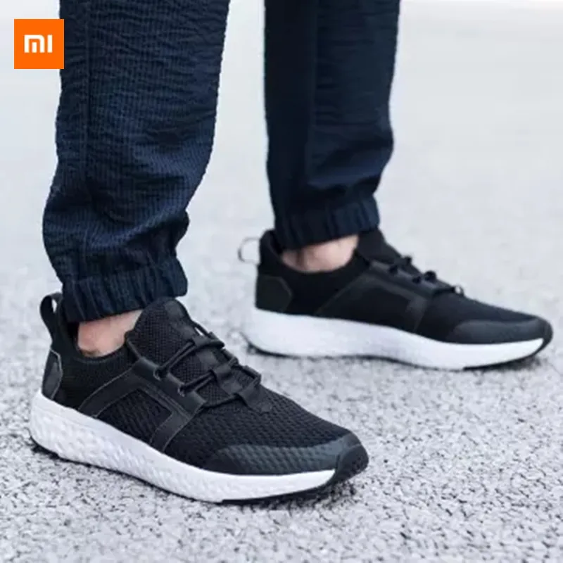 Черный Новинка Xiaomi Mijia HYBER man легкая Нескользящая спортивная обувь для отдыха дышащие удобные кроссовки - Цвет: Черный