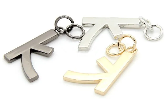 Буква R металлическая молния съемник для молнии ползунки голова кулон Pull Tab Fix молнии Ремкомплект куртка DIY сумка чемодан аксессуары