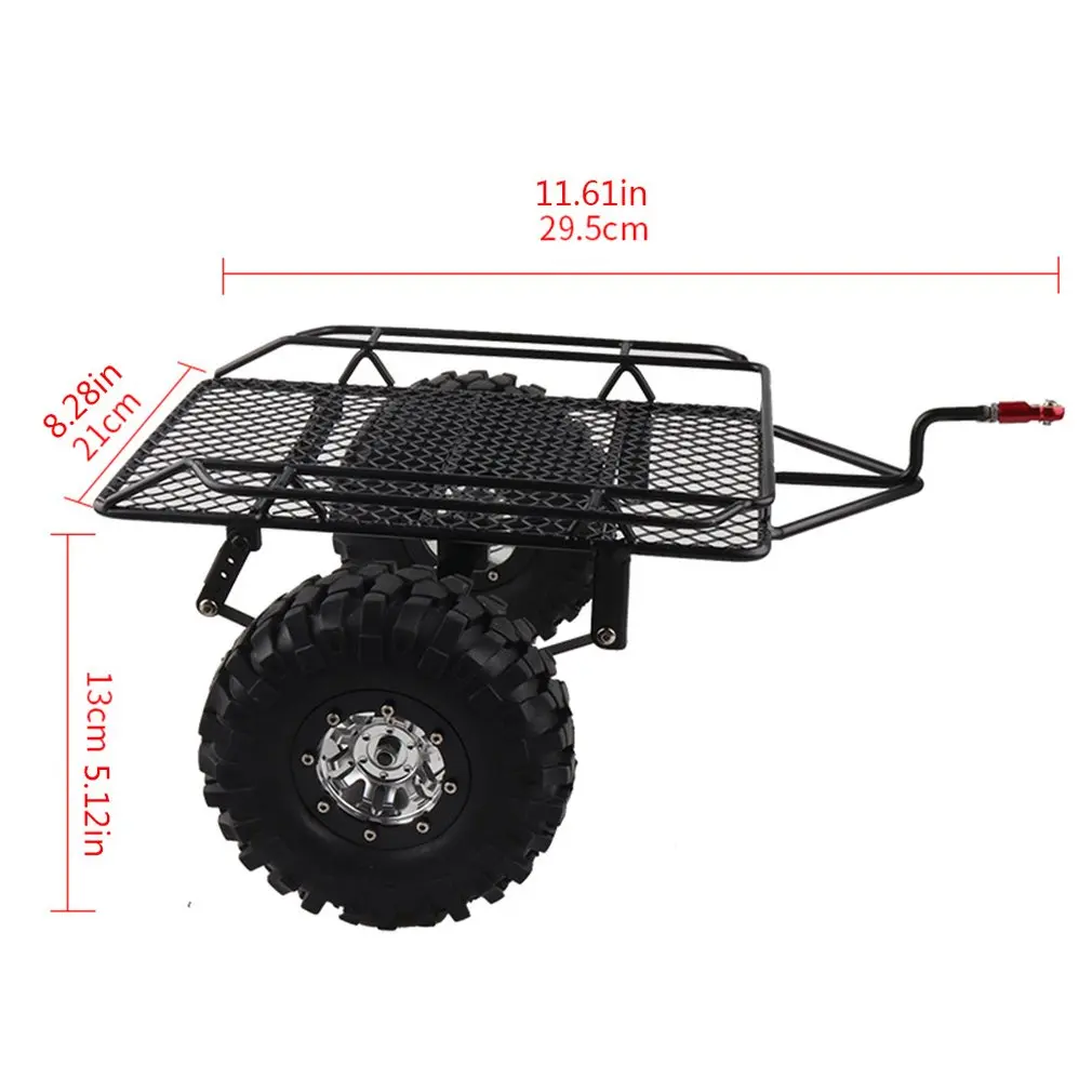 Металлическая Тележка ведро rc автомобиль Прицеп сделай сам для TRX4 TRX-4 1/10 D90 SCX10 CC01 DIY 1/10 замок без ключа модуль