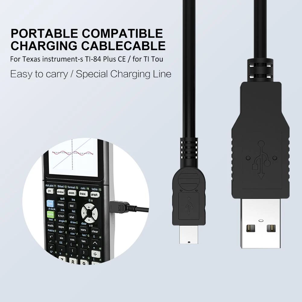 2 шт домашний дорожный портативный стабильный графический калькулятор USB зарядный кабель ПВХ универсальная прочная Замена для техасских инструментов